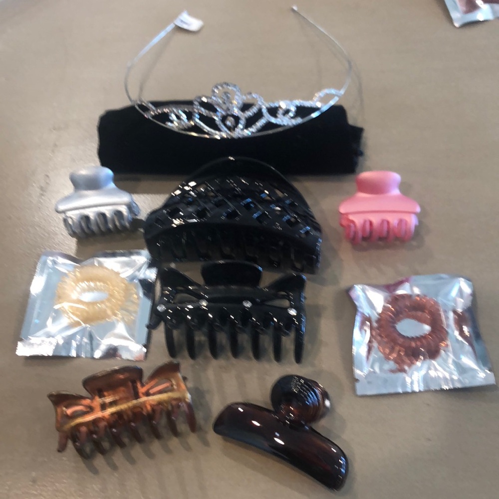 Assorted Hair Accessories Set with rhinestone head band